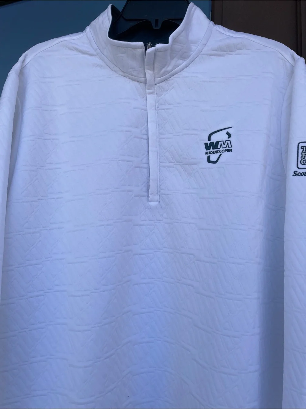adidas 1/4-Zip White WM Phoenix Open TPC Scottsdale Performance Pullover XL